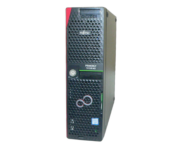 富士通 PRIMERGY TX1320 M3 (PYT1323T2S) Xeon E3-1220 V6 3.0GHz メモリ 8GB HDD 1.2TB×2(SAS 2.5インチ) DVD-ROM