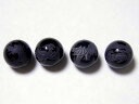 四神獣4点セット オニキス素彫り 彫刻ビーズ 12mm玉 青...
