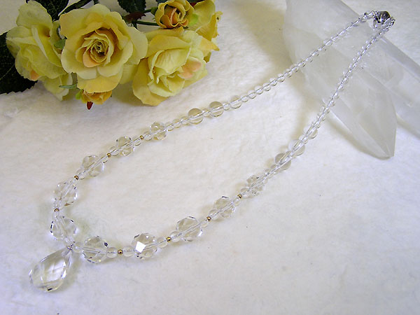 天然石 |ﾊﾟﾜｰｽﾄｰﾝ |天然石 |ﾊﾟﾜｰｽﾄｰﾝ |水晶|32面ｶｯﾄ|ﾄﾞﾛｯﾌﾟﾈｯｸﾚｽ|送料無料05P03Aug09