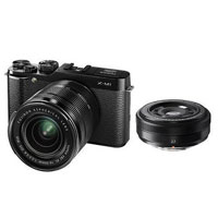 【送料無料】【即納】FUJIFILM X-M1 ダブルレンズキット [ブラック] デジタル…...:arai:10307915