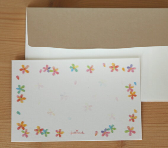 ミニメッセージカード「パステルの小花」