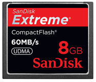 [Sandisk] SDCFX-008G-X46 400倍速CFカード Extreme 8GB (新型60MB/s仕様 UDMA対応)即納です！送料全国一律\490（離島除く）