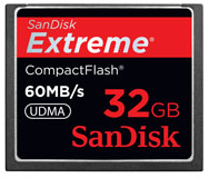 [Sandisk] SDCFX-032G-X46 400倍速CFカード Extreme 32GB (新型60MB/s仕様 UDMA対応)