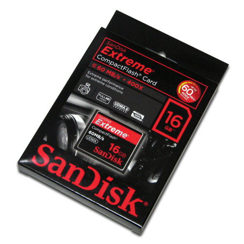 [Sandisk] SDCFX-016G-X46 400倍速CFカード Extreme 16GB (新型60MB/s仕様 UDMA対応)