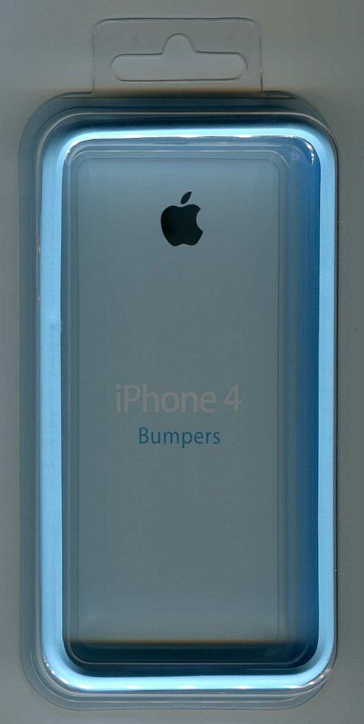 【新品アウトレット】 iPhone 4専用 バンパー型保護フレーム Apple iPhone 4 Bumper MC670ZM/A （ブルー）