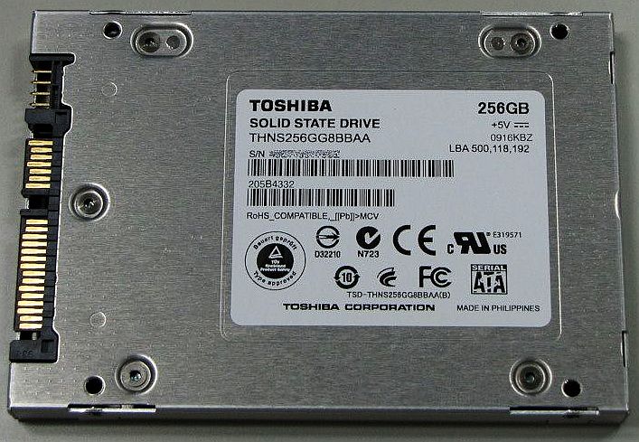 [TOSHIBA] 東芝製チップ＆コントローラ搭載　2.5インチ SSD 256GB (SATA/MLC) THNS256GG8BBAA即納です！売り切れ御免の特価品！東芝製チップ＆コントローラ搭載 2.5インチ SSD 送料全国一律\490（離島除く）