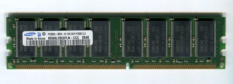 [SAMSUNG ORIGINAL] DIMM DDR SDRAM PC3200 1GB (400)