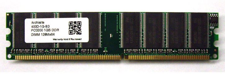 [Samsung 3rd] サムスンチップ搭載 DIMM DDR SDRAM PC3200 1GB (400)