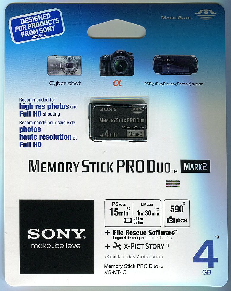 [Sony] Memory Stick ProDuo 4GB 海外パッケージ 著作権保護機…...:archisite:10002388