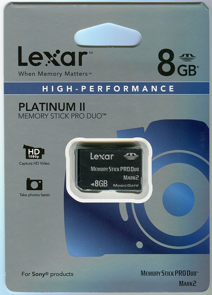 [Lexar] メモリースティックPROデュオ カード 8GB 海外パッケージ LMSPD8GBBB...:archisite:10005163
