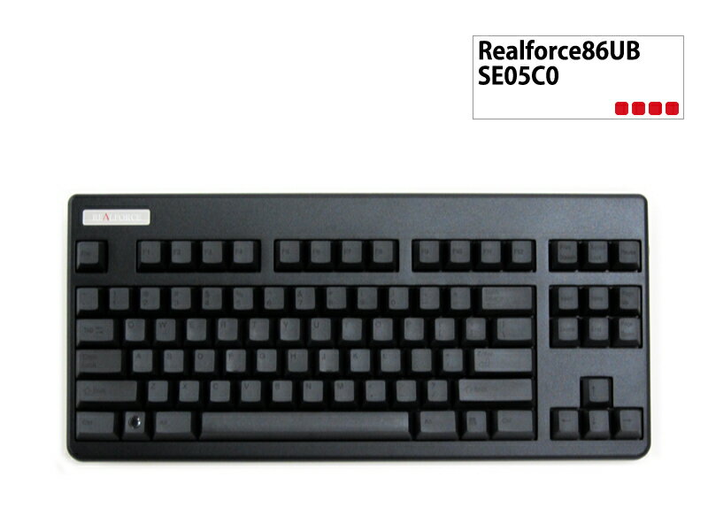 数量限定【東プレ】Realforce86UB 英語ASCII・86配列（黒）テンキーレス　昇華印刷　変荷重　DIP付 SE05C0数量限定！日本未発売だった英語ASCII配列・86キー・墨モデル！日本国内で購入ができるのは、楽天アーキサイト＠ダイレクトのみです♪