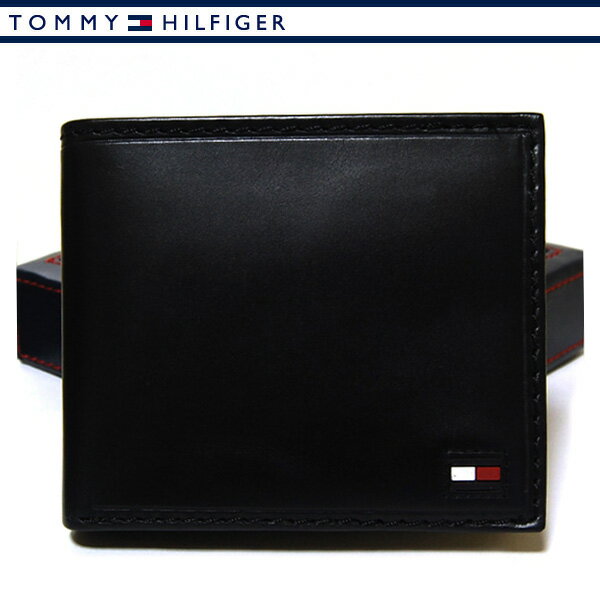 【TOMMY HILFIGER】トミー ヒルフィガー 折財布 レザー　ブラック　0096 5244 01