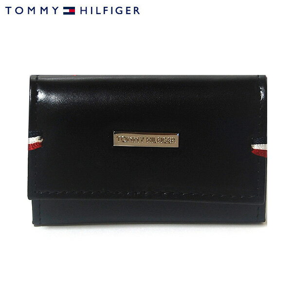 【TOMMY HILFIGER】トミーヒルフィガー 6連キーケース ブラック DEERFI…...:arcole:10005403