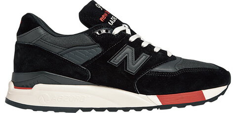 NEW BALANCE M998D ブラック/レッド（BR） ニューバランス M998D BR 定番 カジュアル スニーカー スポーツ