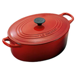 【送料無料】ルクルーゼ（ル・クルーゼ） ココットオーバル 2502 27cm チェリーレッド （LE CREUSET） 【楽ギフ_包装選択】【楽ギフ_のし宛書】