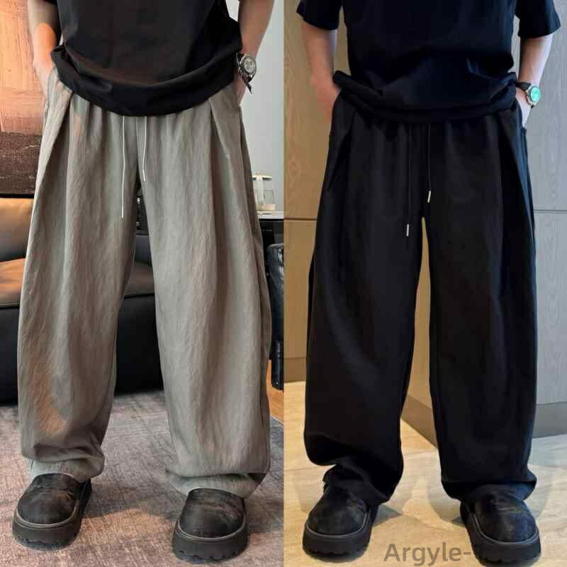 【送料無料】パンツ メンズ カジュアルパンツ 春夏 薄手 リヨセル ドレープ感 通気性 ゆったり ストレートパンツ 着回し 普段使い 幅広いシーンで活躍