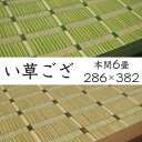 い草 ラグ 本間 6畳 上敷き 286×382 夏用 ラグマ...