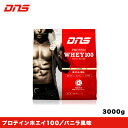 【当店全品ポイント10倍!(9/27 9:59まで!)】 DNS　プロテイン ホエイ100　3000g　バニラ風味 【ポイント10倍(9/27 9:59まで)】 [有賀園ゴルフ]