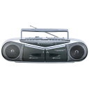 ダブルラジカセ シルバー MJ-182送料無料 FM AM 据置型 プレーヤー FM据置型 FMプレーヤー AM据置型 据置型FM プレーヤーFM 据置型AM 廣華物産 【D】