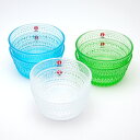 イッタラ iittala カステヘルミ Kastehelmi ボウル 230ml 2個セット クリアー・アップルグリーン・ライトブルー