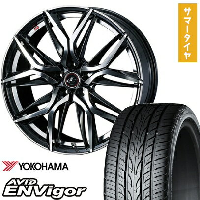 【取付対象】225/55R18 夏タイヤ ホイール4本セット (5/100車用) YOKOHAMA エイビッド エンビガーS321 WEDS レオニス LM 18インチ【送料無料】