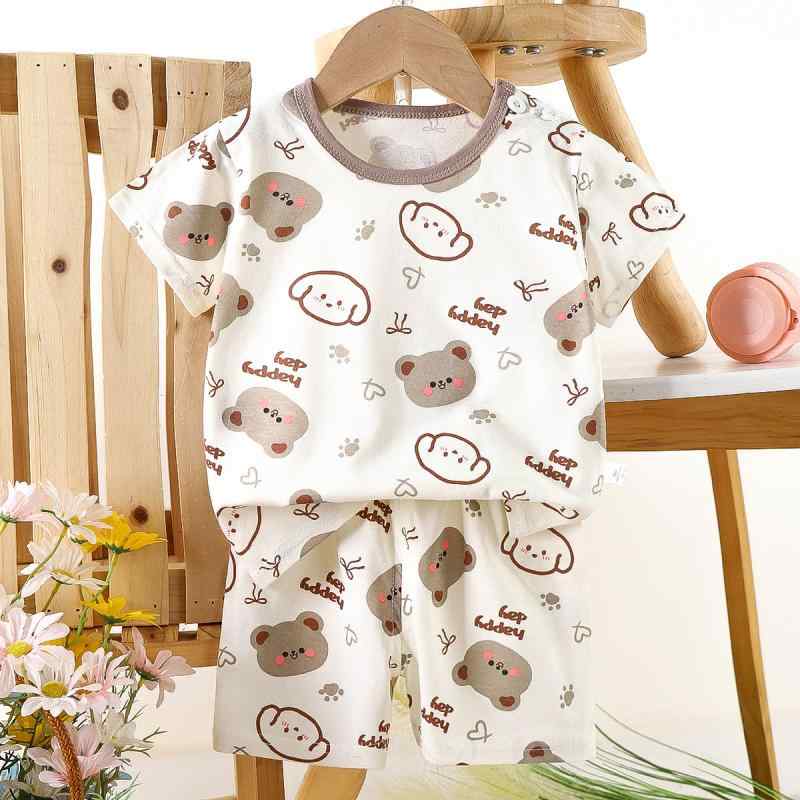 子供服 半袖 Tシャツ 短パン 上下2点セット ベビー 男の子 女の子 夏 綿100％ 薄手 かわいい アニマルプリント 73cm 80cm 90cm 100cm 110cm 120cm 130cm