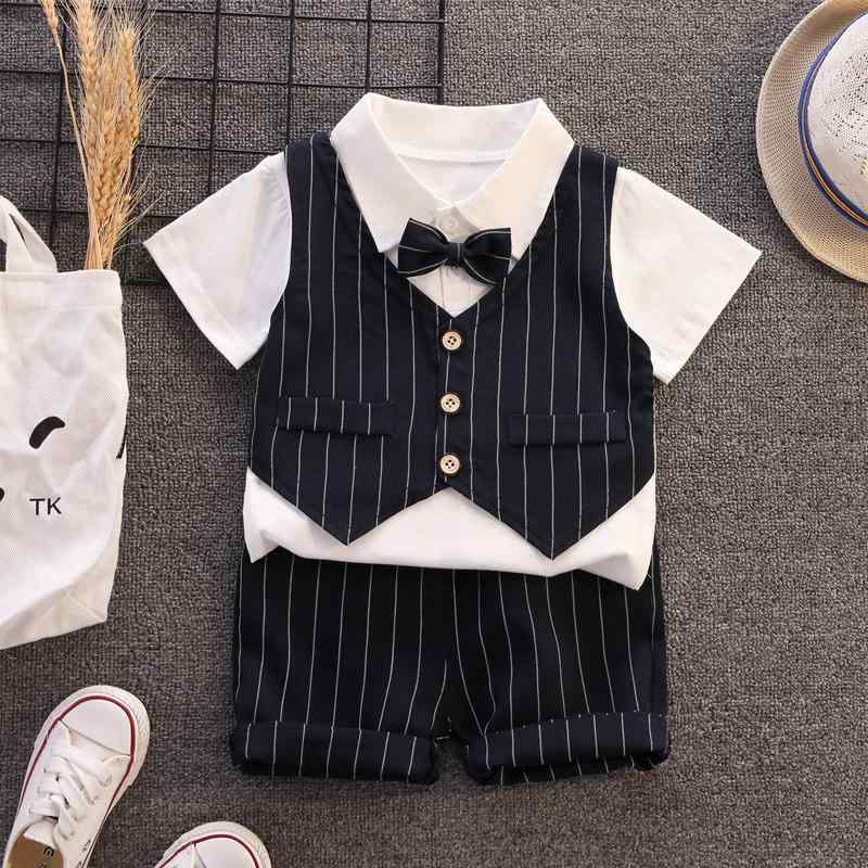 子供用スーツ 男の子 夏物 ベビー フォーマル 上下セット 2点セット 1歳 誕生日 記念日 結婚式 発表会 半袖 短パン 薄手 80 90 100 110 120