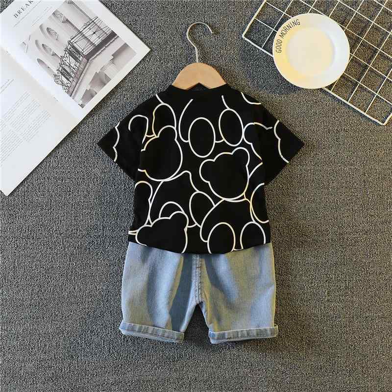 子供用セットアップ ベビー服 半袖 短パン 上下2点セット かわいい カトゥーン柄 プリント 綿80％ 普段着 部屋着 80cm 90cm 100cm 110cm 120cm