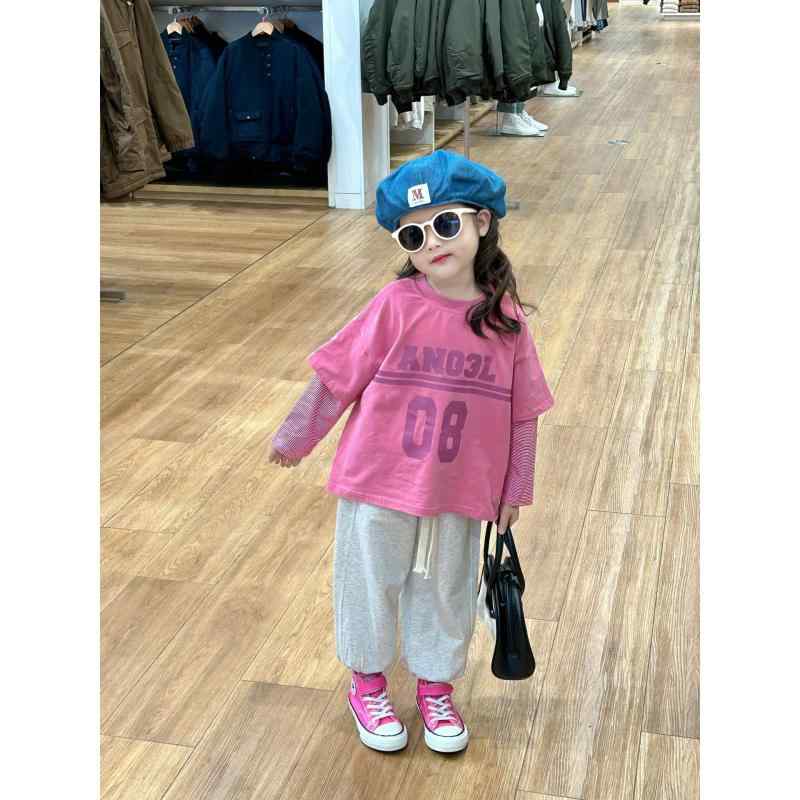 子供用セットアップ 春物 女の子 2点セット 長袖Tシャツ 長ズボン カジュアル 普段着