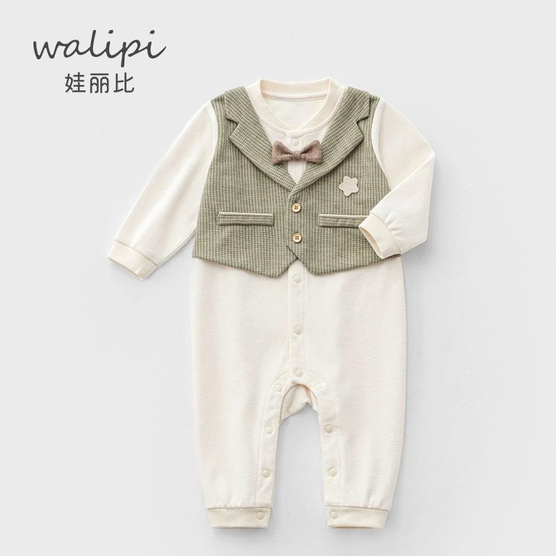ロンパース ベビー 赤ちゃん 長袖 コットン 春秋 男女兼用 66 70 80 90 かわいい カジュアル 普段使い(x100)