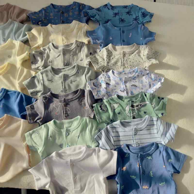 ロンパース ベビー・キッズ 半袖 コットン 薄手 春夏 女の子 男の子 新生児 赤ちゃん 普段使い かわいい 韓国風(x100)