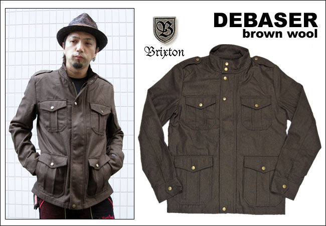 【20％OFF】BRIXTON（ブリクストン）/ジャケット/DEBASER (Brown Wool)