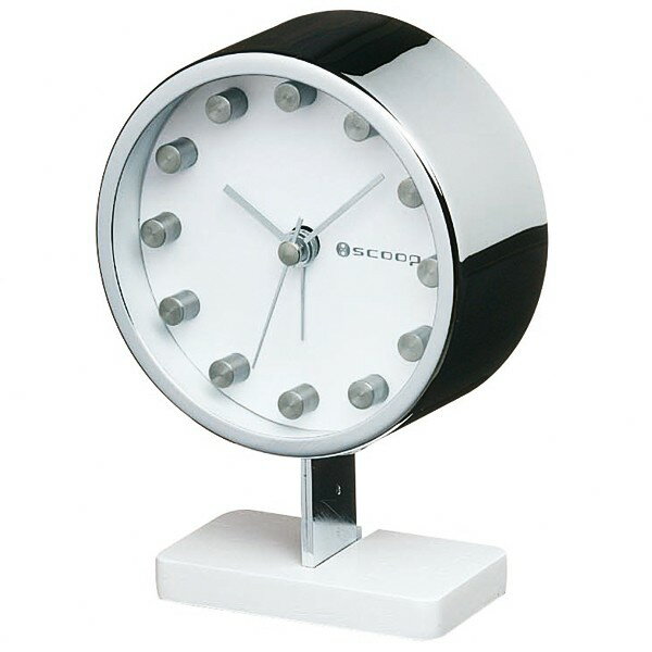 目覚まし時計 置き時計 置時計 CHICK チック テーブルクロック ホワイト CL-2183 おしゃれ デザイン クロック アナログ 寝室