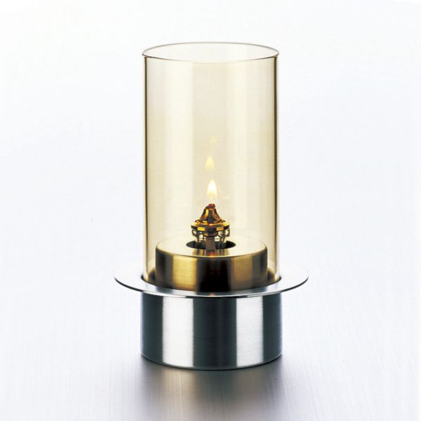 オイルランプ OL-871-100H Stainless アンバー 間接照明 ロマンチック インテリア照明 癒し ラグジュアリーステンレスベースのガラス製オイルランプ