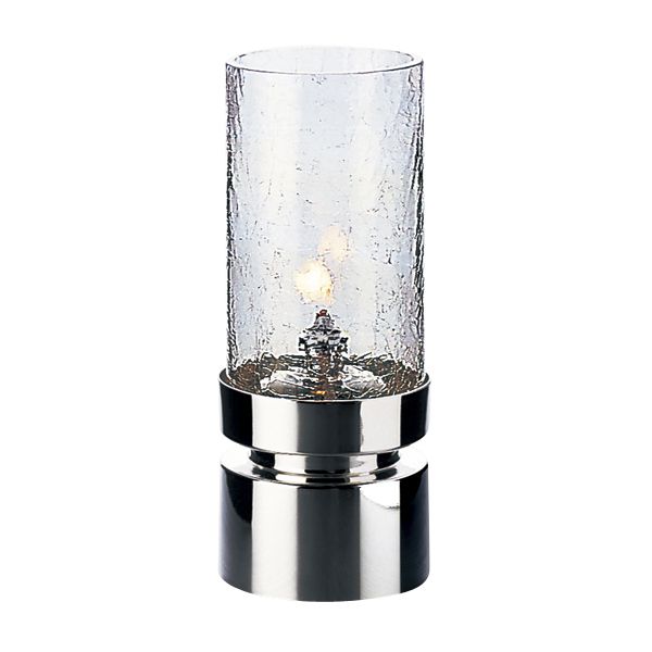 オイルランプ 600S-102CK Silver ヒビ 間接照明 ロマンチック インテリア照明 癒し ラグジュアリーシルバーベースのガラス製オイルランプ