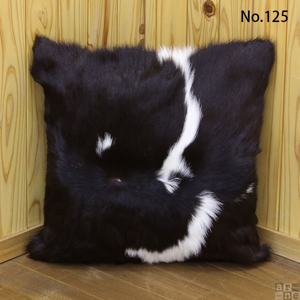 クッション レザー 45×45 モノトーン 牛革 本革 おしゃれ オフィス フェザー 動物…...:arne-interior:10032185