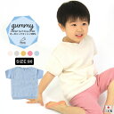 半袖 ベビー 90サイズ 女の子 男の子 トップス 2歳 3歳 オーガニックコットン 綿100% プルオーバー シームレス ベビー服 スプリングニット サマーニット スキッパー スリット ニット 日本製 デオドラント加工 【Front slit short sleeved pullover 90 Gummy】mocモック