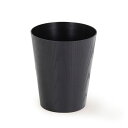 ごみ箱 北欧 木目 木目調 サイトーウッド saito wood ゴミ箱 おしゃれ 木製 かわいい ごみばこ くずかご ダストbox キッチン リビング プライウッド ダストボックス 筒型 サニタリー トイレ カフェ B903 上開き(M) ブラック