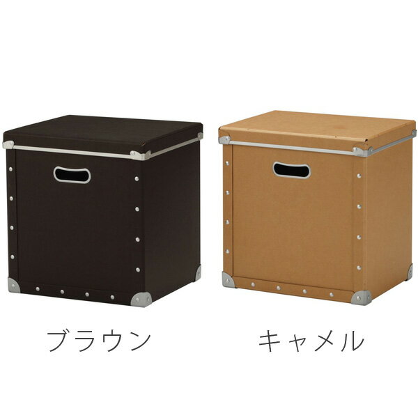 収納ボックス 衣装ケース P.BOX (L) P-3226 ボックス 箱 ふた付きケース ナチュラルな色味のかご〔ブラウン/キャメル〕同色4個セット【送料無料】【SBZcou1208】