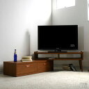 伸長式 テレビ台 コーナーボード テレビラック テレビボード T-003 幅114〜200cm 北欧モデル チーク ローボード TVボード 薄型 北欧 ディスプレイ ひとり暮らし ふたり暮らし 伸縮 アーネオリジナル 送料無料【あす楽対応】