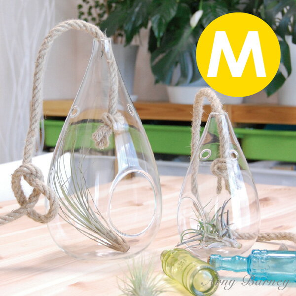 テラリウム ハンギングベース【M】サイズHANGING VASE WITH THE ROPEフラワーベース ガラス 花瓶 ガラス ハンギングプランター花瓶 一輪挿し/花瓶 北欧/フラワーベース ガラス/spice/スパイス/プレゼント/誕生日/アーニーバーニー/フリート/SALE/【RCP】