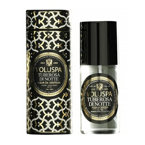 Voluspa ボルスパ メゾンノワール ホーム＆ボディミスト チューベローズ ディ ノッテ MAISON NOIR AQUA DE SENTEUR Home&Body Mist TUBEROSA DI NOTTE◆ホームフレグランス/芳香/香水/スプレー/アロマ