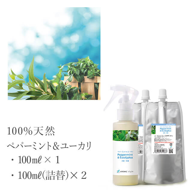 【送料無料】天然アロマスプレー【ラベンダー】3点セット（100ml+100ml詰替×2）/…...:aromaspray:10000320