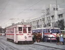 特価油絵 懐かしい風景・路面電車