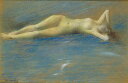 油絵 Thomas Wilmer Dewing_横たわる裸婦