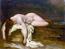 油絵 William Etty__眠れる裸婦