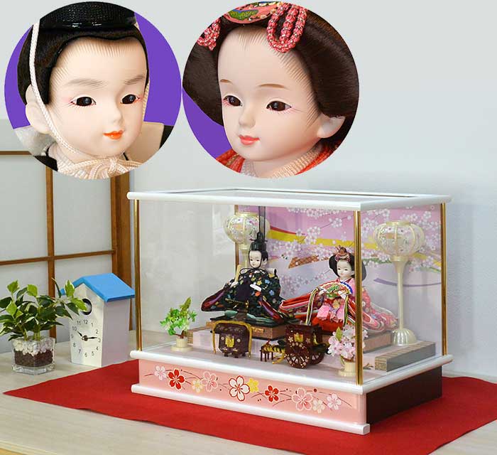 かわいい雛人形【プリンセス雛人形】 桜花雛　 ケースセット 　3W-T2511