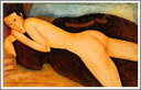 複製画 送料無料 プレミアム 学割 絵画 油彩画 油絵 複製画 模写アメデオ・モディリアーニ「背中を向けた横たわる裸婦」 F8(45.5×38.0cm) サイズ プレゼント ギフト 贈り物 名画 オーダーメイド 額付き