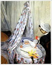 複製画 送料無料 プレミアム 学割 絵画 油彩画 油絵 複製画 模写 クロード・モネ「揺りかごの中のジャン・モネ」 F6(41.0×31.8cm)サイズ プレゼント ギフト 贈り物 名画 オーダーメイド 額付き