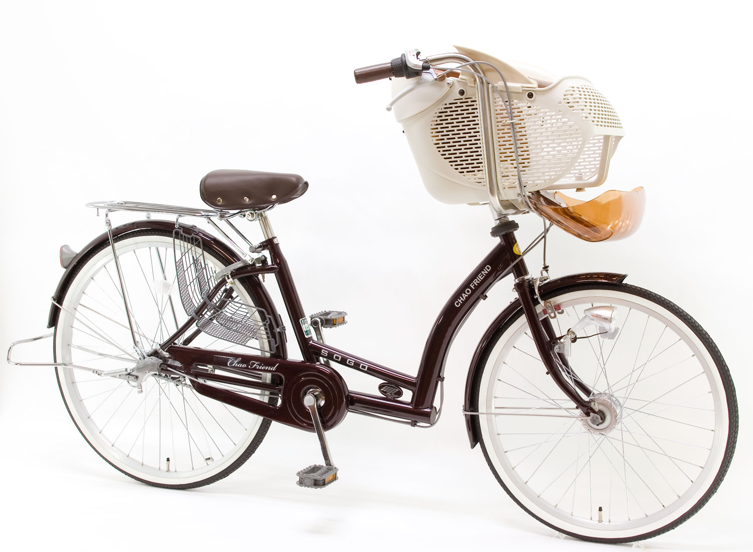 SOGO【ふらつきにくいフレーム設計】子供乗せ自転車CHF26NCS G3Jカスタム（3段変速LEDオートライト付き）BAA通常\35,500(税.送料込）を
